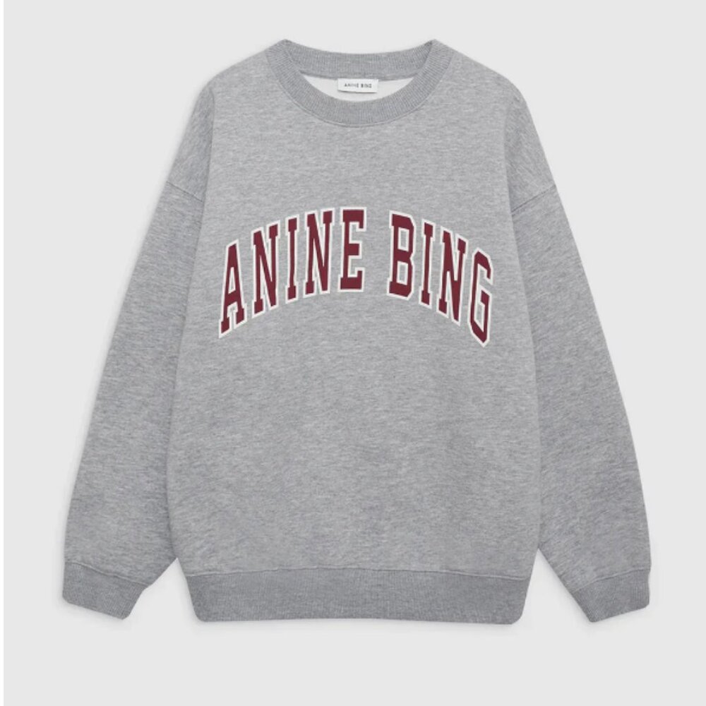 NWT ANINE BING SPENCER SWEATSHIRT HEATHER GREY
